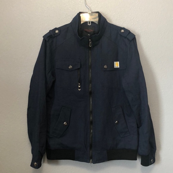 men's wear classic Other - Knock off "Carhartt" coat Men's 2xl navy utility members only look jacket bomber